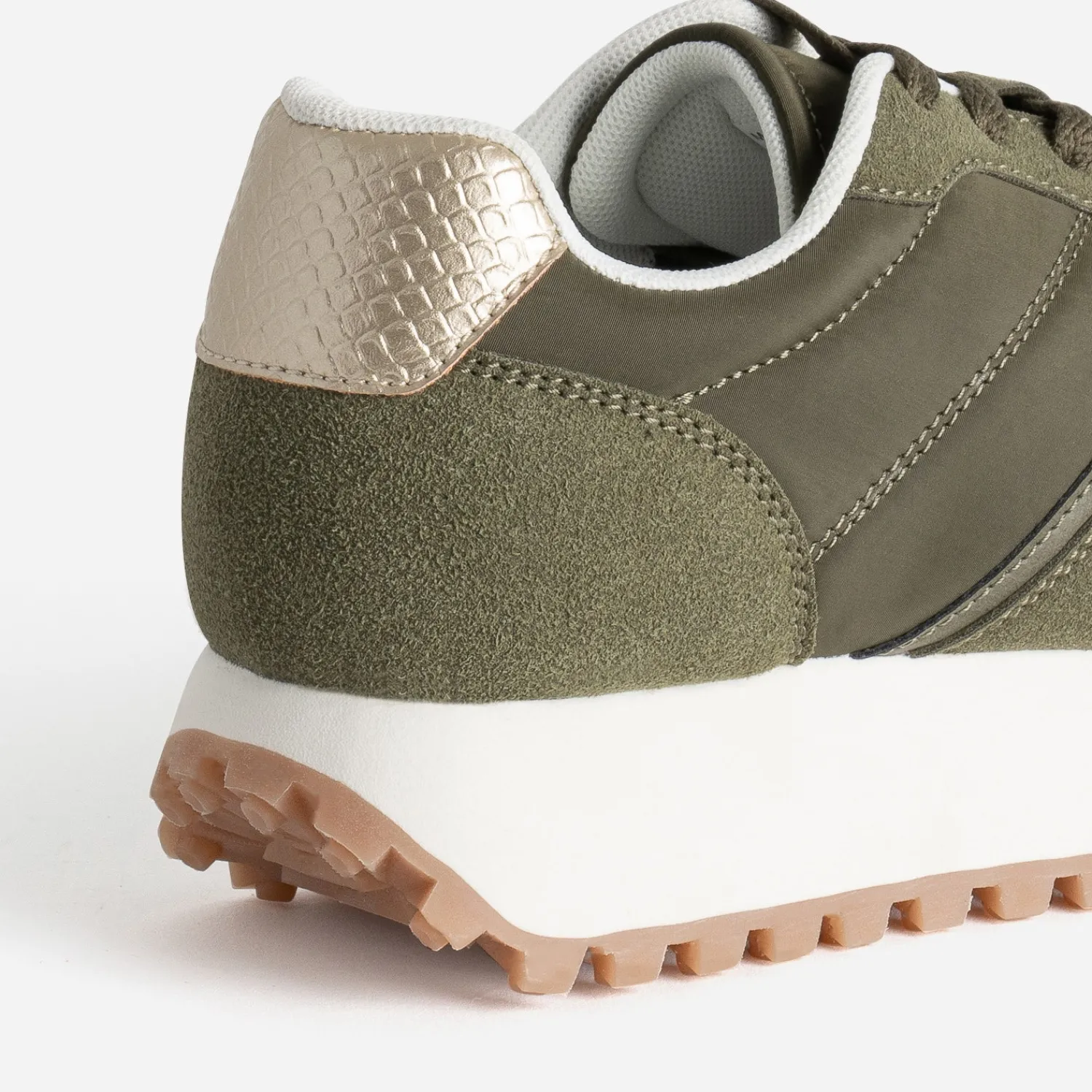 Eram Baskets^Tennis Dad shoes semelle crantée KAKI