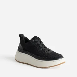 Eram Baskets^Tennis Dad shoes textile à relief NOIR