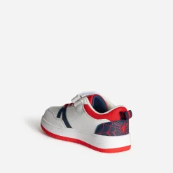 703 Baskets^Tennis enfant SPIDERMAN et blanche ROUGE