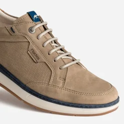 Fluchos Chaussures De Ville^Tennis cuir détails marine TAUPE