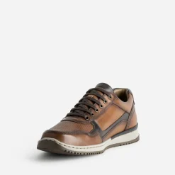 FRANCE ARNO Chaussures De Ville^Tennis cuir COGNAC