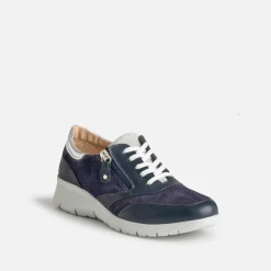 FRANCE ARNO Baskets^Tennis cuir MARINE