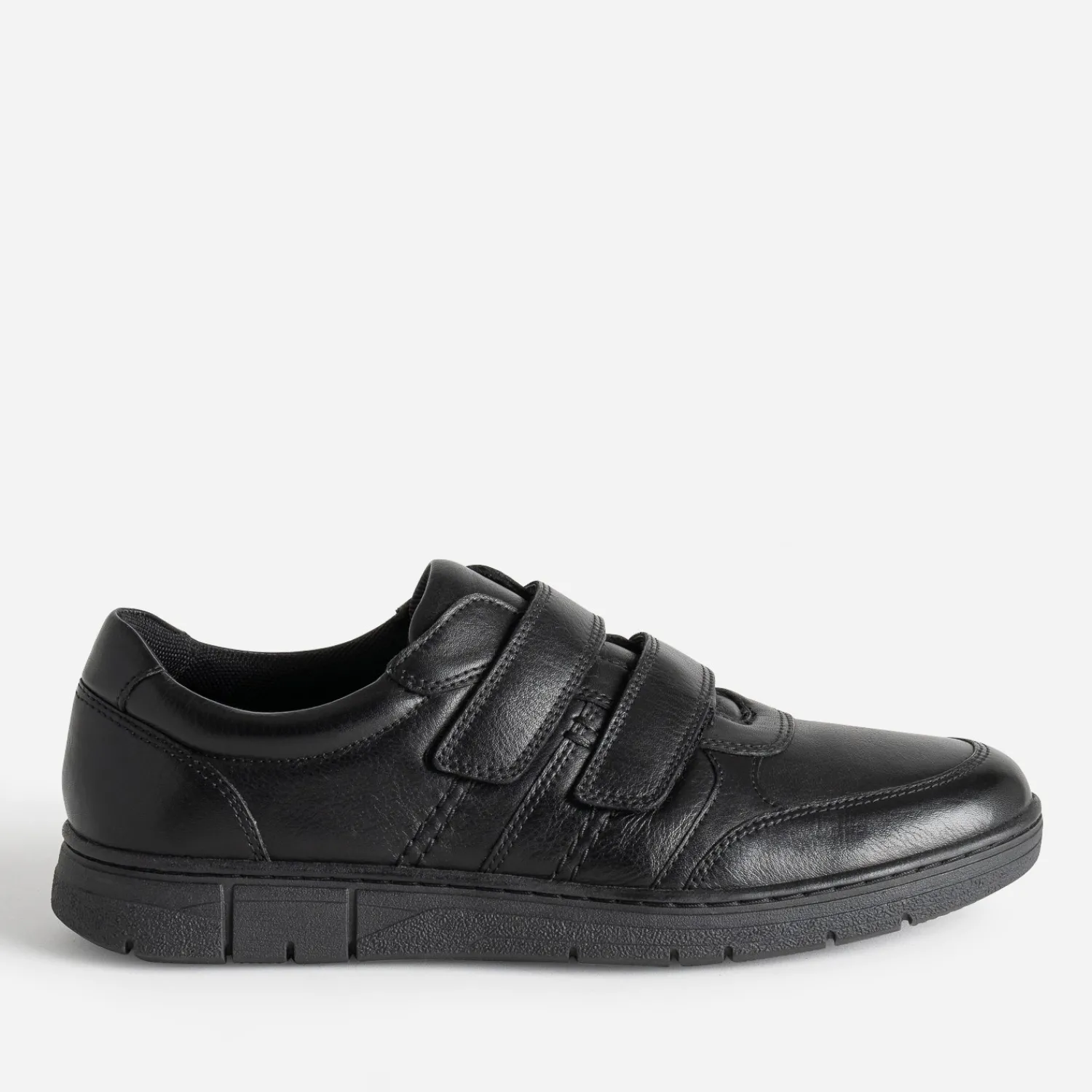 FRANCE ARNO Chaussures De Ville^Tennis e en cuir à scratchs NOIR