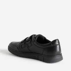 FRANCE ARNO Chaussures De Ville^Tennis e en cuir à scratchs NOIR