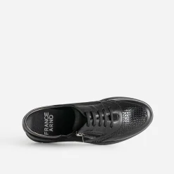 FRANCE ARNO Baskets^Tennis e en cuir NOIR
