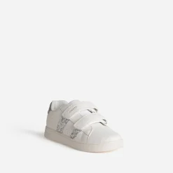 GEOX Baskets^Tennis he détails gris argenté BLANC