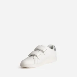 GEOX Baskets^Tennis he détails gris argenté BLANC