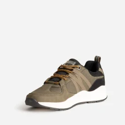 Jack & Jones Baskets/Tennis^Tennis JACK&JONES bi-matière KAKI