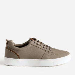 Eram Toiles^Tennis en toile détails camel KAKI