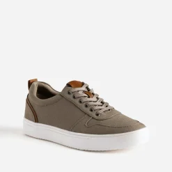 Eram Toiles^Tennis en toile détails camel KAKI
