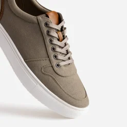Eram Toiles^Tennis en toile détails camel KAKI