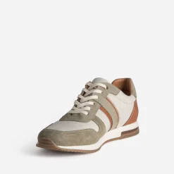 Eram Baskets/Tennis^Tennis et marron bi-matière KAKI