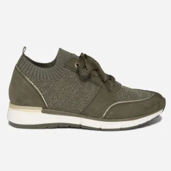 Eram Baskets^Tennis tricotée KAKI