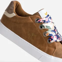 Kaporal Baskets^Tennis camel avec lacets ruban COGNAC
