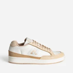 Le Coq Sportif Baskets^Tennis beige cuir BLANC