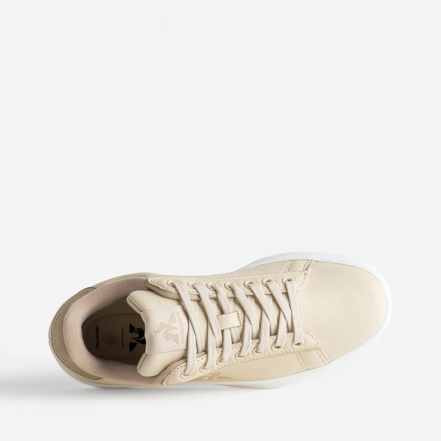 Le Coq Sportif Baskets^Tennis beige en cuir ROSE