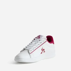 Le Coq Sportif Baskets^Tennis et bordeaux cuir BLANC