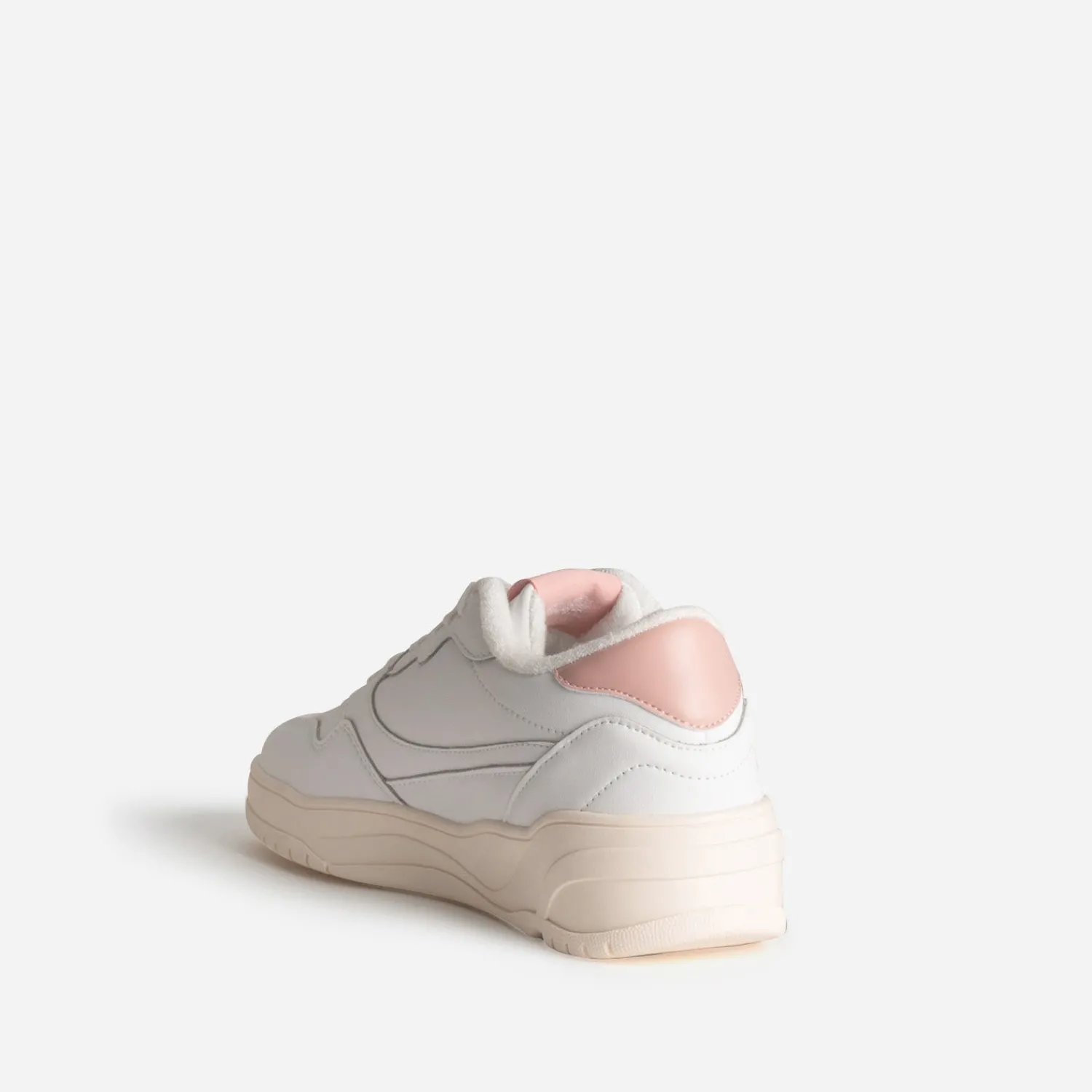 Le Coq Sportif Baskets^Tennis he et rose en cuir BLANC