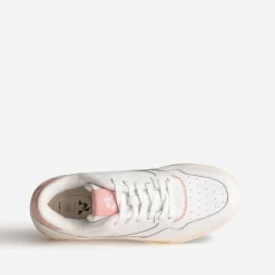 Le Coq Sportif Baskets^Tennis he et rose en cuir BLANC