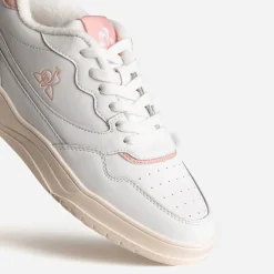 Le Coq Sportif Baskets^Tennis he et rose en cuir BLANC