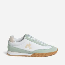 Le Coq Sportif Baskets^Tennis blanche et e bi-matière VERT
