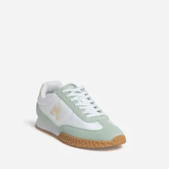Le Coq Sportif Baskets^Tennis blanche et e bi-matière VERT