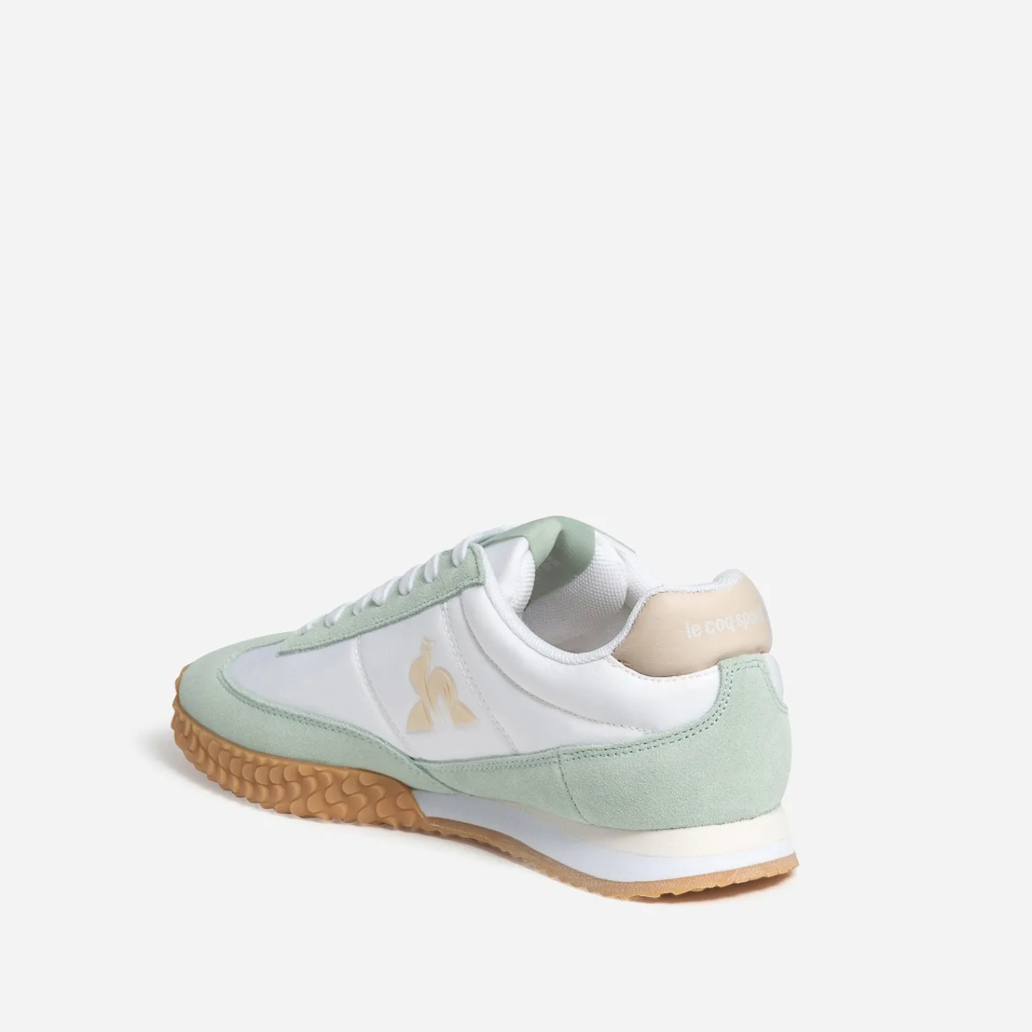 Le Coq Sportif Baskets^Tennis blanche et e bi-matière VERT