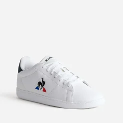 Le Coq Sportif Baskets/Tennis^Tennis he logo tricolore brodé BLANC