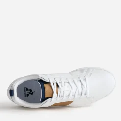 Le Coq Sportif Baskets/Tennis^Tennis en cuir et camel BLANC