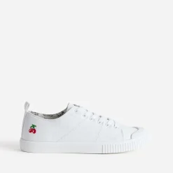 Le Temps des Cerises Baskets^Tennis he en toile BLANC