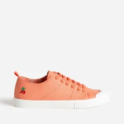 Le Temps des Cerises Baskets^Tennis corail en toile ORANGE