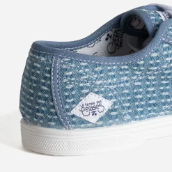 Le Temps des Cerises Baskets^Tennis marine à fleurs BLEU