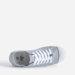 Le Temps des Cerises Baskets^Tennis he rayée en lurex BLANC