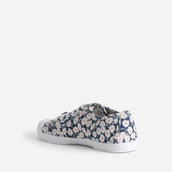 Le Temps des Cerises Baskets^Tennis en toile imprimée fleurs MARINE