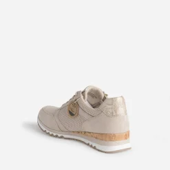 Marco Tozzi Baskets^Tennis et imprimé python BEIGE