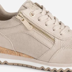 Marco Tozzi Baskets^Tennis et imprimé python BEIGE