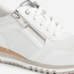 Marco Tozzi Baskets^Tennis et argenté BLANC