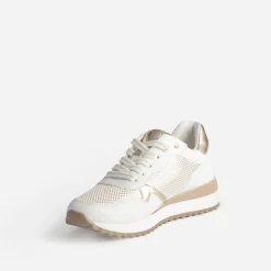 Marco Tozzi Baskets^Tennis he et dorée BLANC