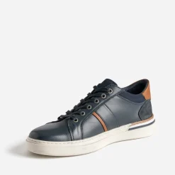 Eram Baskets/Tennis^Tennis cuir détail camel MARINE