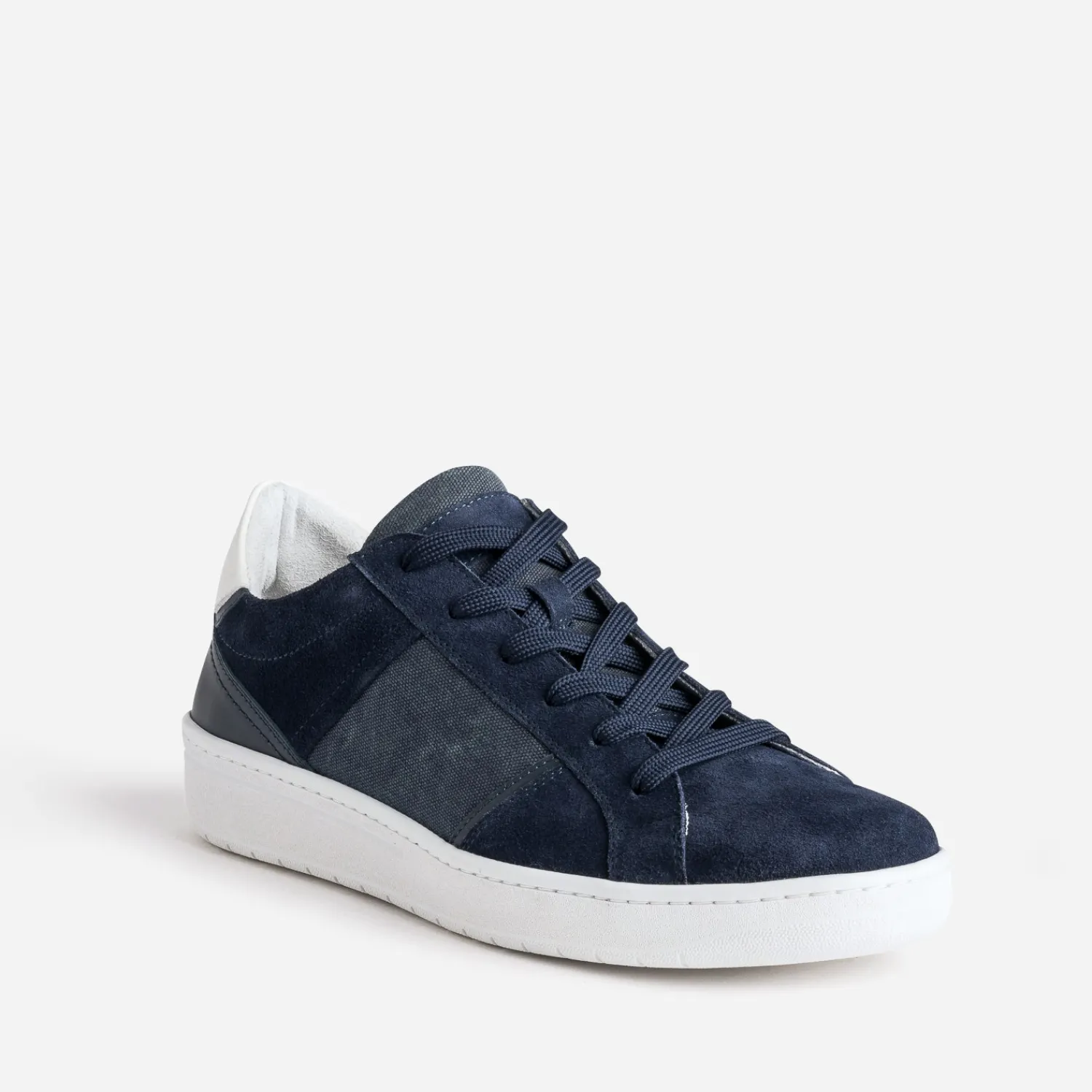 Eram Baskets/Tennis^Tennis cuir velours et textile MARINE