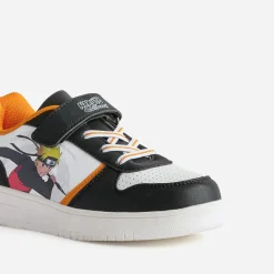1176 Baskets^Tennis NARUTO e, blanche, orange NOIR
