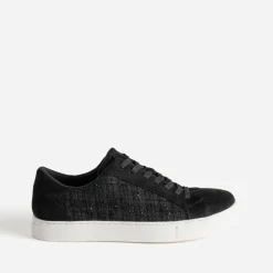 Eram Baskets^Tennis e textile motif carreaux pailletés NOIR