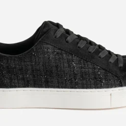 Eram Baskets^Tennis e textile motif carreaux pailletés NOIR