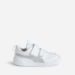Puma Chaussures De Sport|Baskets^Tennis he et argentée à scratchs BLANC