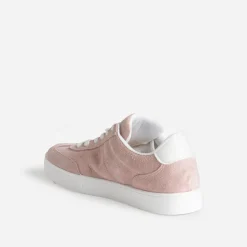 Eram Baskets^Tennis cuir velours ROSE