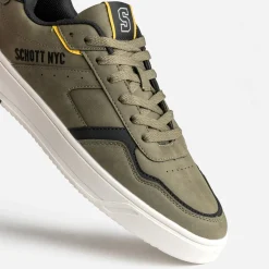 Schott Baskets/Tennis^Tennis , noir, jaune KAKI