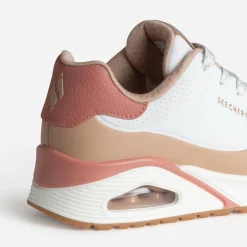 Skechers Baskets^Tennis he, beige, rose BLANC
