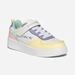 Skechers Baskets^Tennis blanche, jaune, parme, vert, rose MULTICOLORE