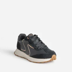 Skechers Baskets^Tennis e bi-matière NOIR