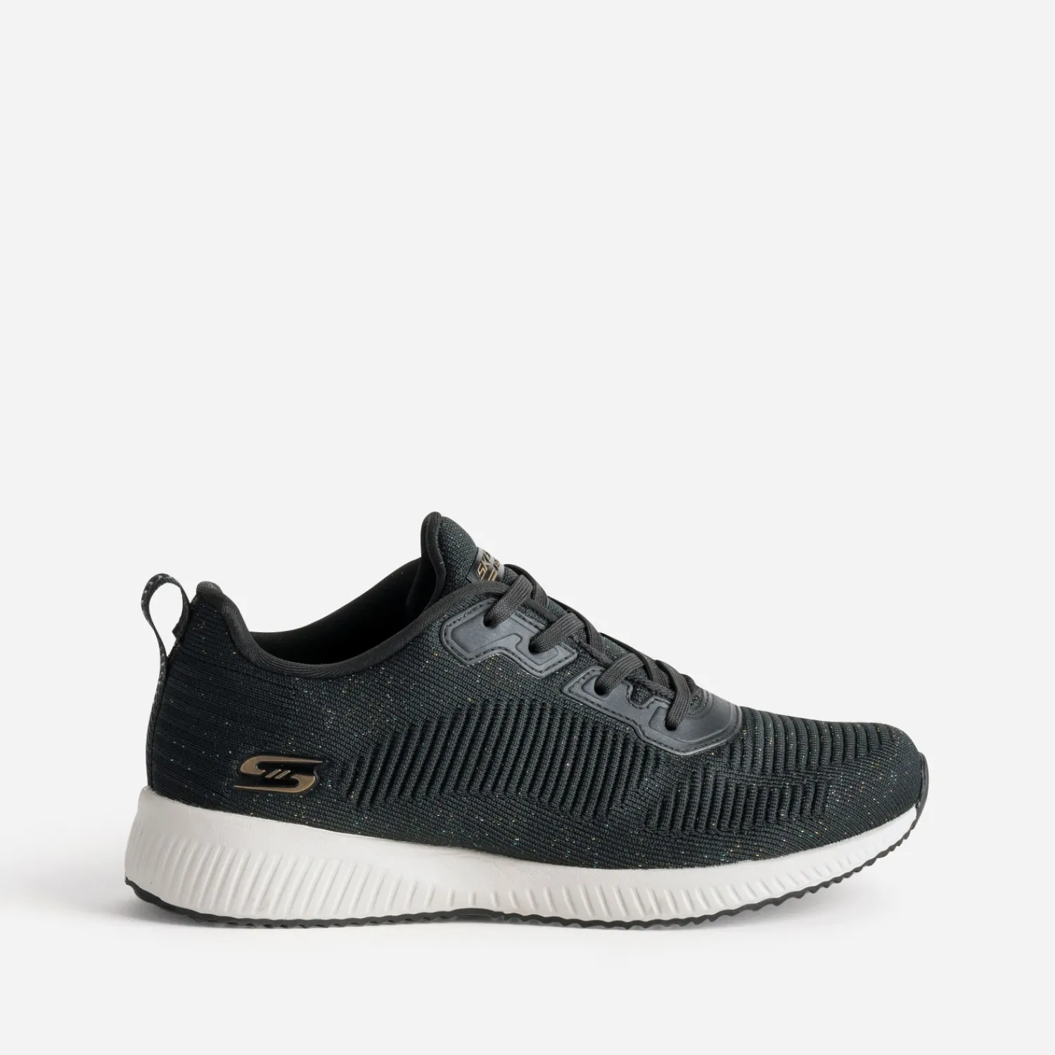Skechers Baskets^Tennis e mesh pailleté NOIR